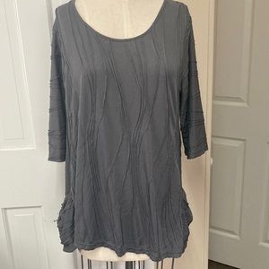 Windhorse 2 Pocket Stitched Tunic. Sz. L/ XL Color Charcoal Gray NWT 1520
